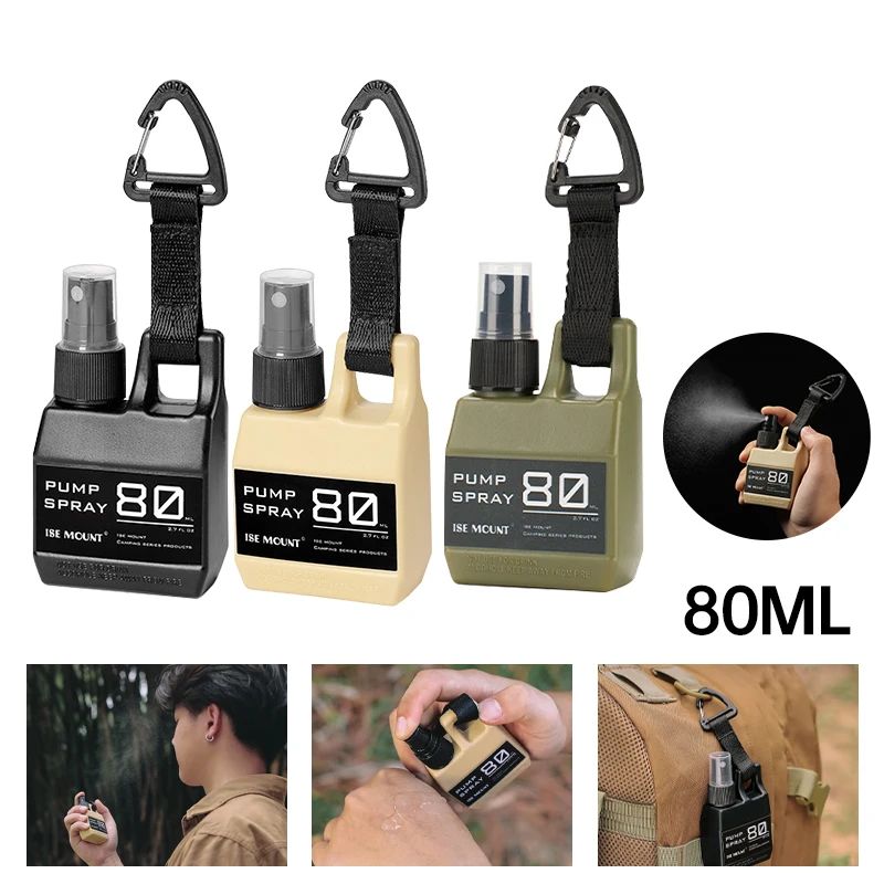 Oud Perfume Spray - 80 ミリリットルアトマイザーボトルポータブルポンプスプレーボトルカラビナ付きアルコール香水詰め替え可能多機能キャンプ用品