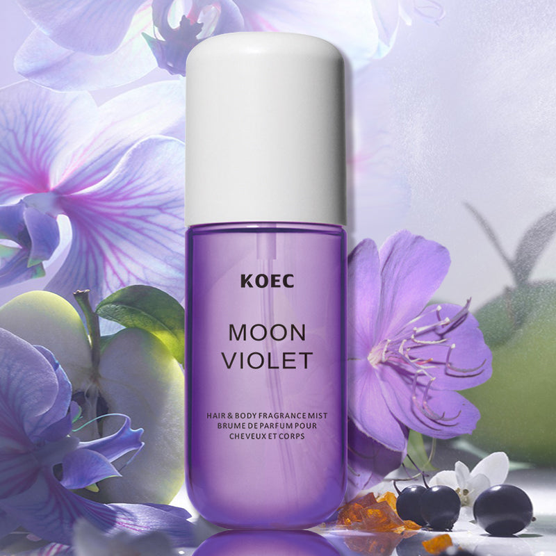 Perfume Fragrance Moisturizer - 50 ミリリットル KOEC ムーンバイオレットパープルフレグランスミスト香水保湿さわやかトリプルノートアンバーブラックカラントプロピレングリコール