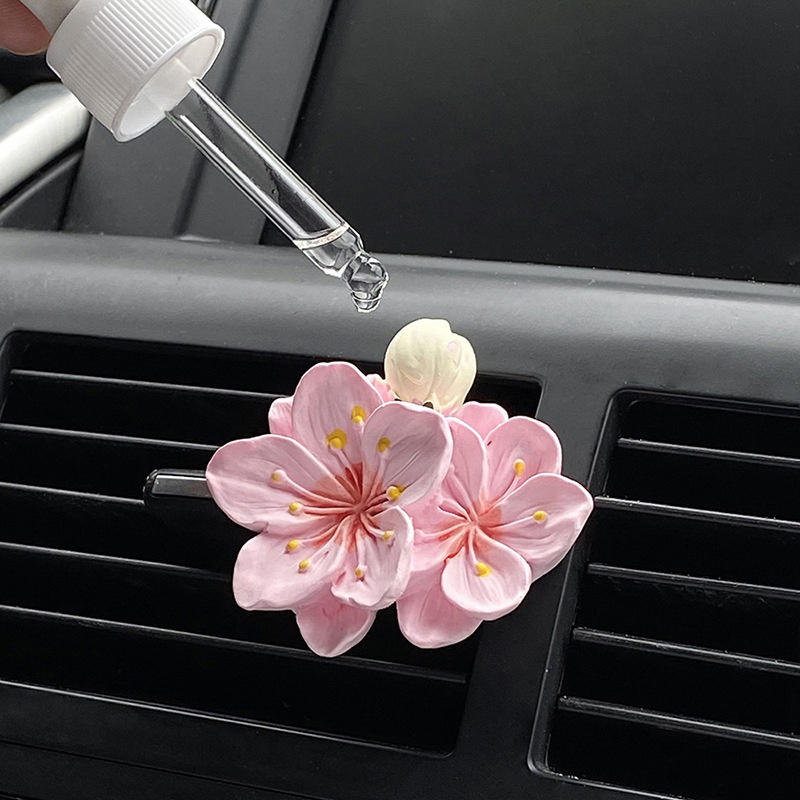 Fragrance Perfume Car - 1pc 車のファッション小さな絶妙な香水クリップ花の形の空気出口車の芳香剤アロマディフューザー車の装飾アクセサリー