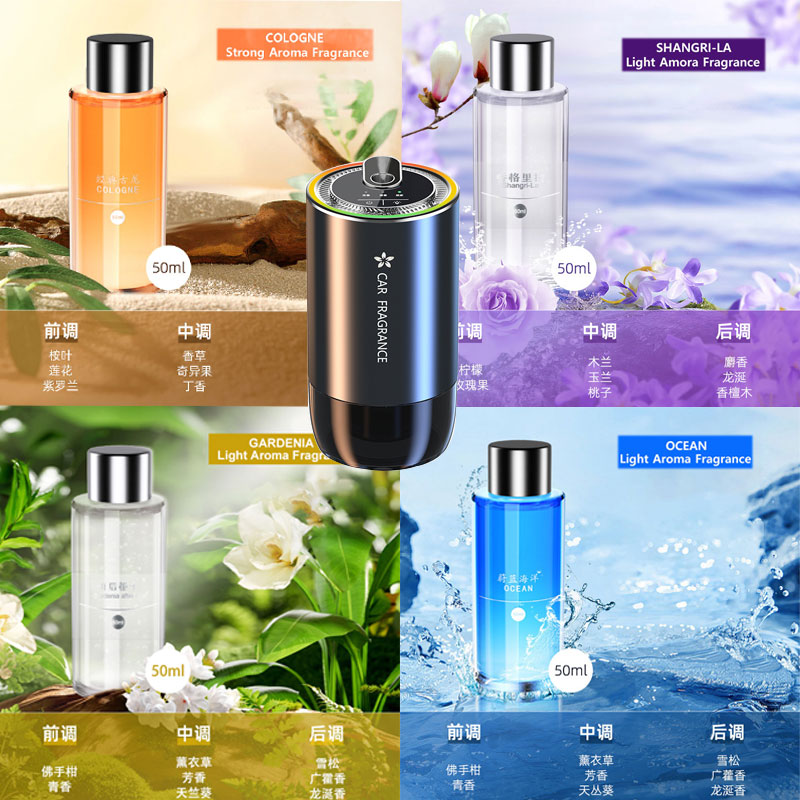 Fragrance Perfume Car - 50ml 車用芳香剤用詰め替えフレグランス専用香水ディフューザー詰め替えエッセンシャルオイルコロンオーシャンシャングリラガーデニアミックス