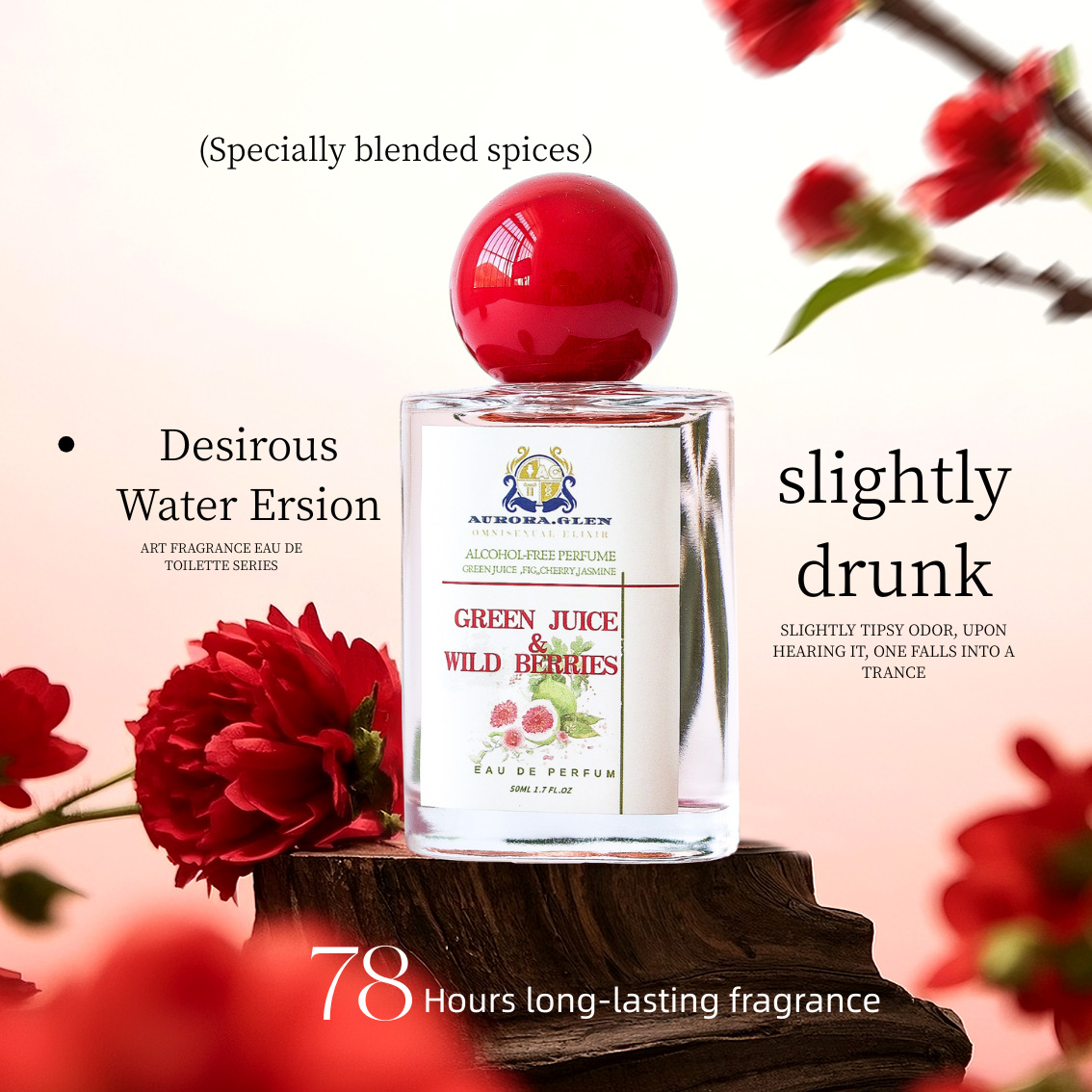 Perfume Fragrance Oil - ブランドオリジナル イチジクグリーンリーフの香りのパルファムオイル 女性用 50ml ロマンチックなデートに最適な長時間持続するフローラルの香り