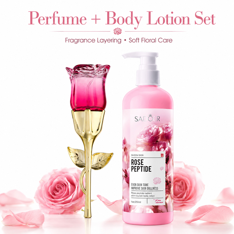 ローズ香水＆ボディローションセット（女性用）、フレグランス重 - Perfume Fragrance Moisturizer のレビューと価格