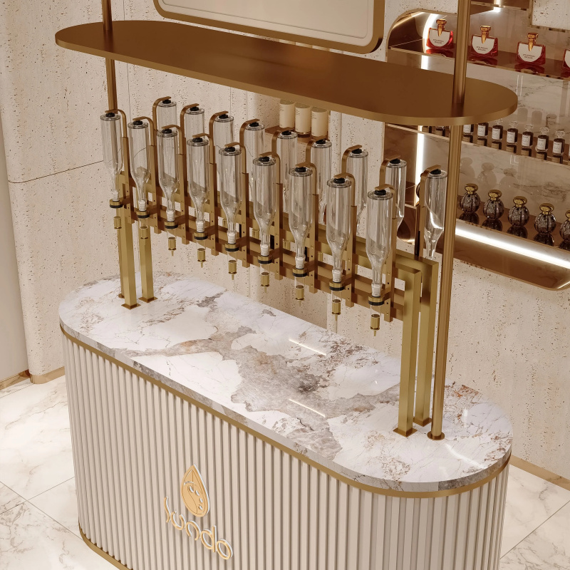 カスタムメイドの取り外し可能な香水陳列キャビネット、モバイル - Perfume Fragrance Bar のレビューと価格