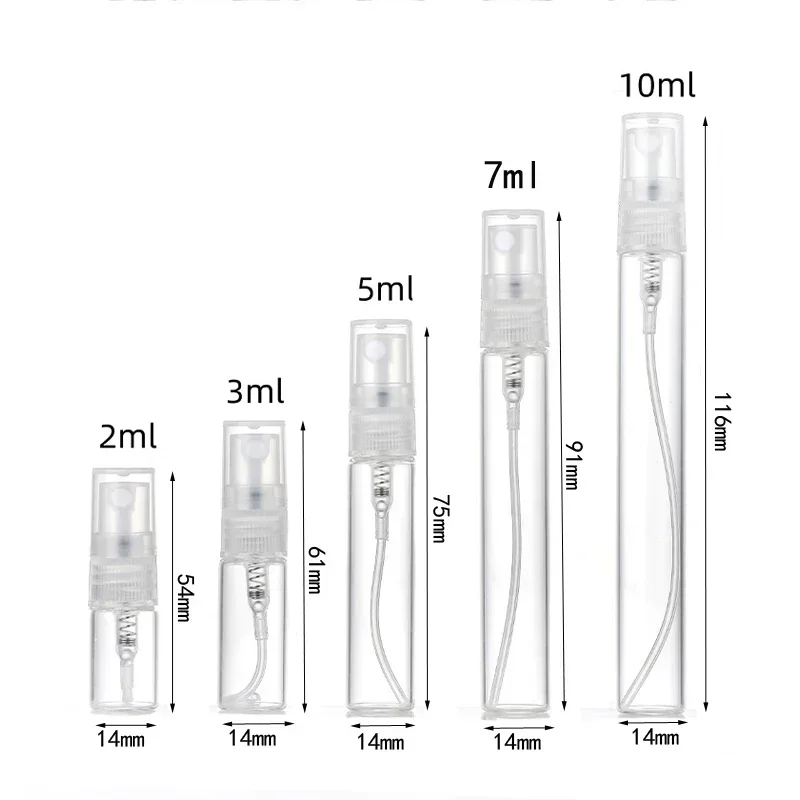50個入り 2ml-10ml 空の透明ミニガラス香水スプレー - Perfume Fine Fragrance のレビューと価格