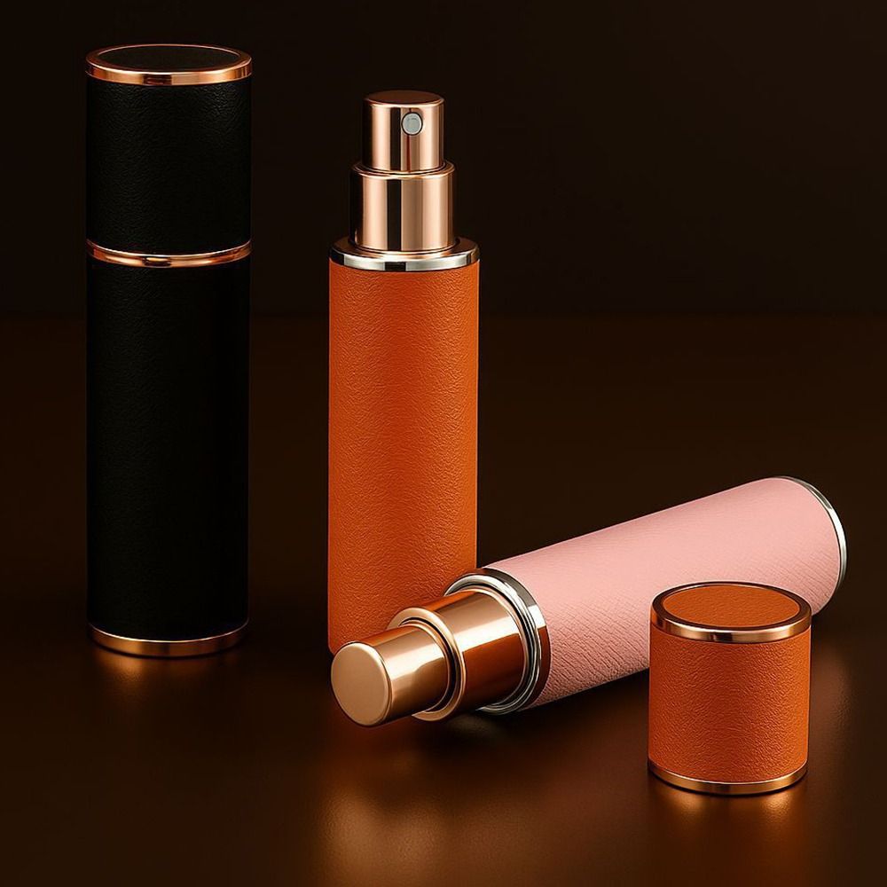 ファッション PU レザー香水瓶 10 ミリリットル花柄化粧 - Perfume Fine Fragrance のレビューと価格