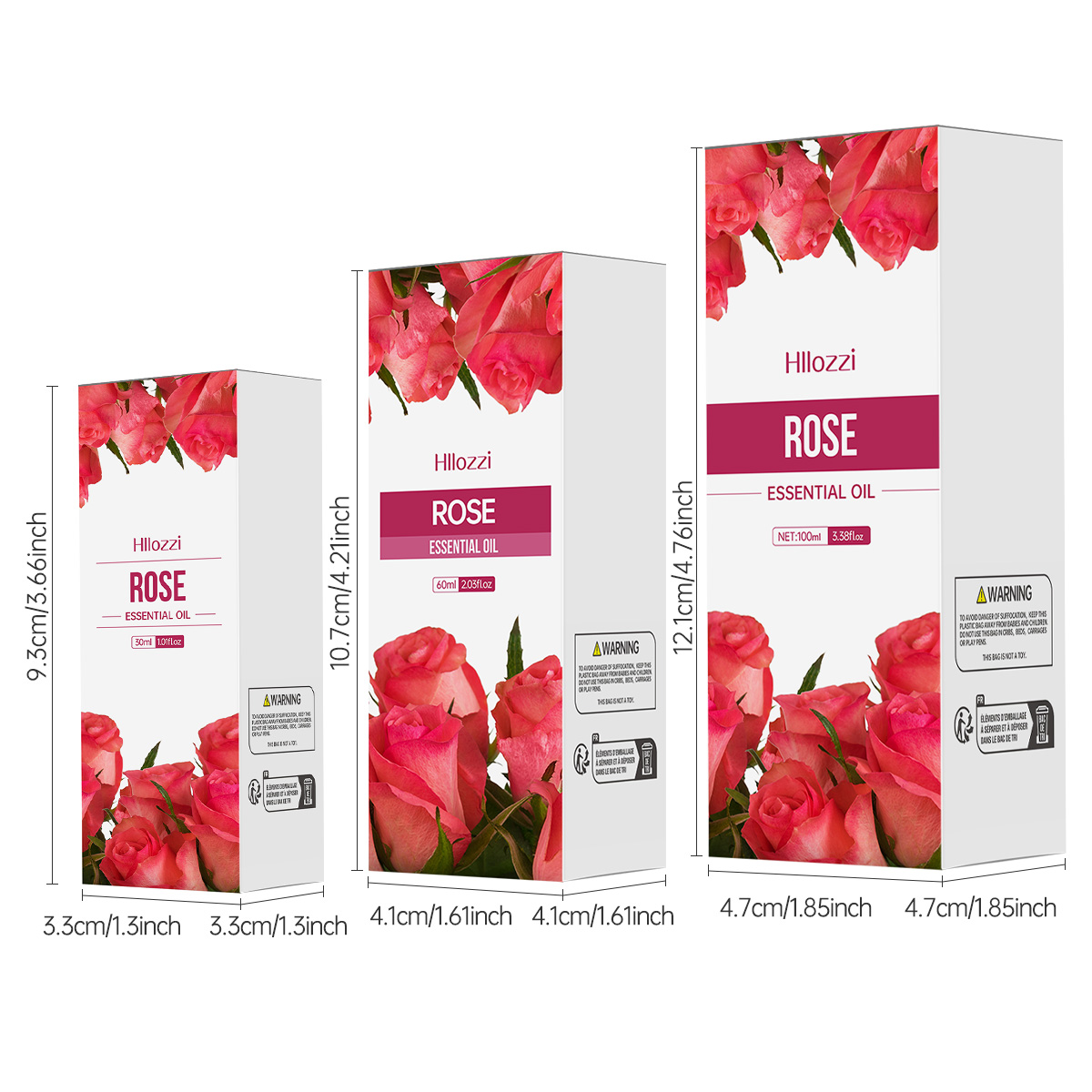 100ml/60ml/30ml ローズ エッセンシャルオイル - Perfume Fragrance Moisturizer のレビューと価格