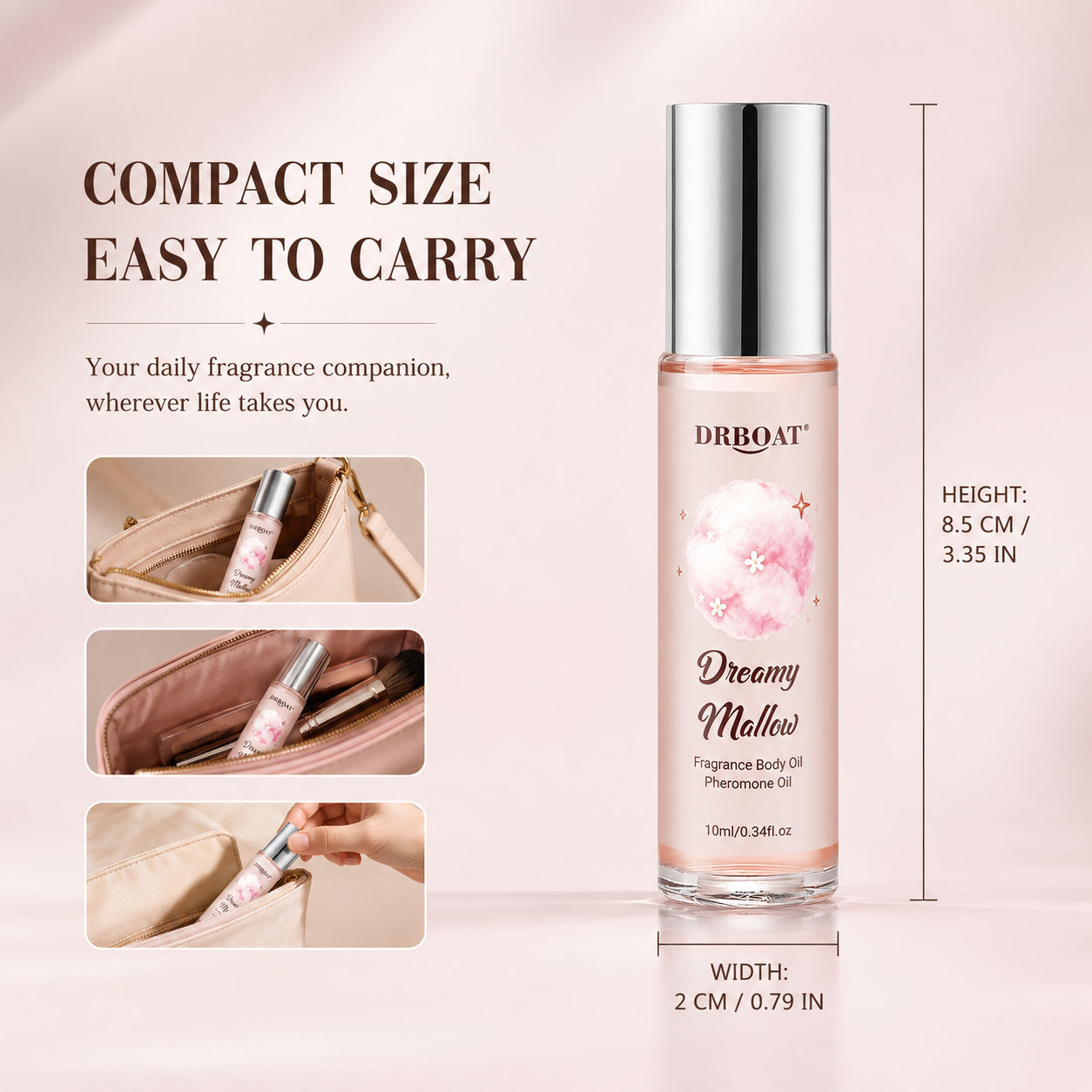 女性用ロールオン香水オイル、マシュマロストロベリーの甘美な香 - Perfume Fragrance Oil のレビューと価格