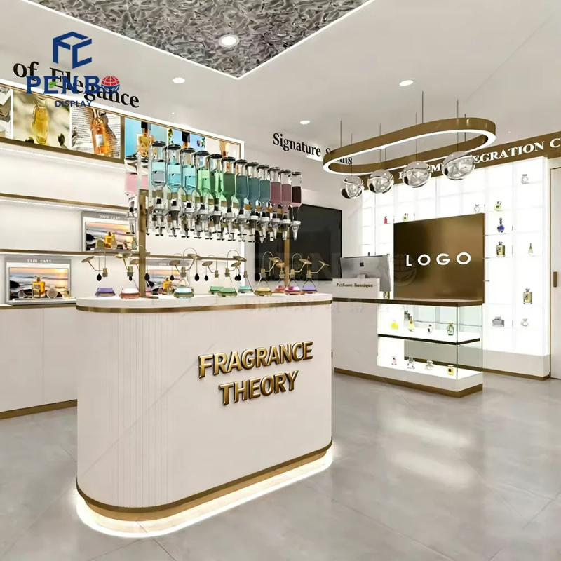 カスタム照明付きフレグランスディスプレイキャビネット高級香水 - Perfume Fragrance Bar のレビューと価格